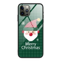 IPhone 7P 8P esetében karácsonyi iPhone tok Zöld Mikulás üveg telefon héj fedél, karácsonyi telefon Tok Ajándék iPhone