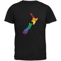 Új-Zéland LGBT Meleg Büszkeség szivárvány fekete felnőtt póló-X-nagy