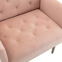 Szabadidős egyszemélyes kanapé, Aukfa ékezetes szék, európai stílusú pihenő kanapé kanapé fém lábakkal, bársonyos kárpitozott