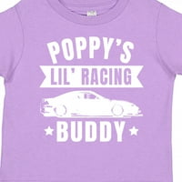 Inktastic Poppy 's Lil' Racing Buddy autó sziluett ajándék kisgyermek fiú vagy kisgyermek lány póló