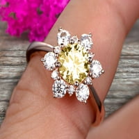 1. Karátos kerek vágott pezsgő gyémánt Moissanite eljegyzési gyűrű évforduló ajándék 10K Rózsa arany