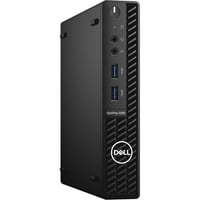 Dell OptiPle Dd48w Asztali számítógép-Intel Core i3-10100t 3 GHz-8 GB RAM-128 GB SSD-Intel UHD grafika-Windows Pro-Micro-Fekete