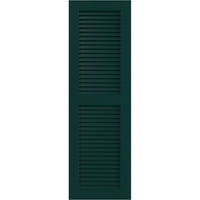 Ekena Millwork 18 W 47 H True Fit PVC Két egyenlő hangos redőny, termikus zöld