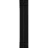 Ekena Millwork 1 4 W 46 H True Fit PVC Két tábla távolságra helyezett tábla-N-Batten redőnyök, fekete