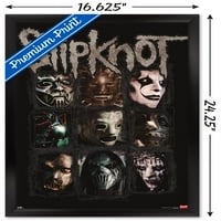 Slipknot-Maszkok Fali Poszter, 14.725 22.375 Keretes