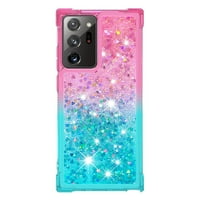 Tok Samsung Galaxy Note Ultra Liquid Glitter vicces Bling fényes kristály áramló szikra mozgó fedél tiszta lökhárító