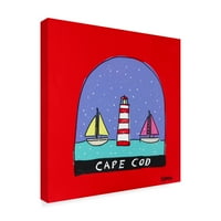 Védjegy képzőművészet 'Cape Cod hógömb' vászon művészet Brian Nash