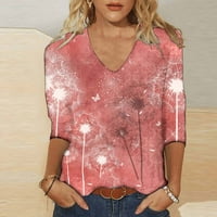 Fanxing Clearance foglalkozik Női v nyakú csíkos ing ujjú grafikus pólók nyári nyomtatás rövid ujjú ingek edzés póló