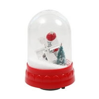 Elegantoss karácsonykor megvilágított rotációs zene Bo Snow Globe hóember, hulló hópelyhek, zene lejátszása