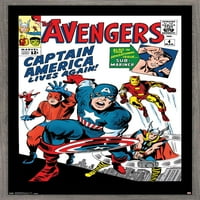 Marvel Comics-Avengers - Amerika Kapitány-Képregény Borító Fali Poszter, 22.375 34