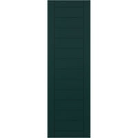 Ekena Millwork 12 W 26 H True Fit PVC vízszintes SLAT keretes modern stílusú rögzített redőnyök, termálzöld