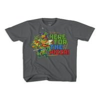 Teenage Mutant Ninja Turtles Fiúk Ingyenes Pizza Grafikus Póló, Méretek 4-18