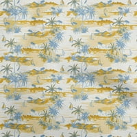 oneOone Műselyem sárga Szövet strand Hawai ruha Anyag Szövet nyomtatás szövet az udvaron széles