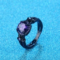 Divat Gyönyörű lila cirkon gyűrű Női eljegyzési gyűrű ékszerek ajándékok Gyűrűk Lila