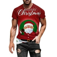 Luiyenes férfiak őszi téli alkalmi rövid ujjú karácsonyi 3d nyomtatott pólók divat felső blúz