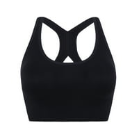 Gaiseeis női melltartó húrral gyors száraz Ütésálló futó fitnesz nagy méretű fehérnemű Fekete XL