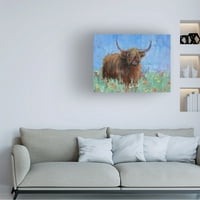 Jennifer Stottle Taylor 'Skót Highland Cow' vászon művészet