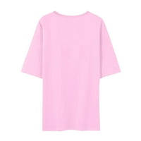 Férfi nyári Valentin nap Nyomtatott Rövid ujjú pár pólók Férfi és női Rózsaszín L