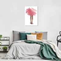Wynwood Studio Canvas úszó szoknya divat és glam ruha fali art vászon nyomtatás rózsaszín 16x24