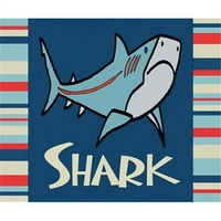 Tangletown Fine Art 'Shark I' grafika nyomtatás becsomagolt vászonra