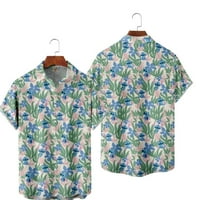 Disney Stitch Hawaii nyomtatott ing, öltés gomb le ing, Férfi Női Hawaii ing zseb