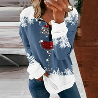 Túlméretes blúz női karácsonyi nyomtatás őszi divat plusz méretű alkalmi Crewneck pulóverek csíkos ing Hosszú ujjú