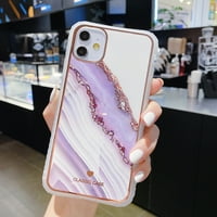 Toyella márvány derékvédő hüvely fehér lila Iphone xs