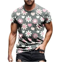 Zermoge blúzok pólók férfiaknak eladó férfiak Alkalmi Kerek nyakú virág 3D digitális nyomtatás pulóver Fitness Sport