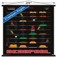 Marvel Comics-Deadpool-játék fali poszter fa mágneses kerettel, 22.375 34