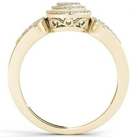 1 5 ct tdw gyémánt 10k sárga arany halo -bántó gyűrű