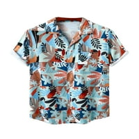 Frontwalk Férfi póló Rövid ujjú póló hajtóka nyak felsők napi viselet Hawaii Tee gomb Le nyári ing stílus H L