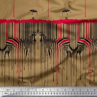 Soimoi Lila Moss Georgette Szövet esernyő & vadon élő állatok bőr dekor szövet Nyomtatott BTY széles