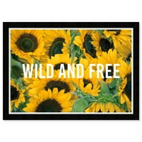 A Wynwood Studio vad és ingyenes virág- és botanikus virágos fali művészet nyomtatott sárga sárga 19x13