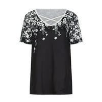 Nyári felsők nőknek nyári virágos nyomtatott ingek nőknek Rövid ujjú kiment felsők Alkalmi Streetwear V nyakú grafikus
