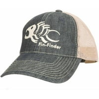 Fin-Finder Logo Mesh Hat, egy méret, kék barnulás